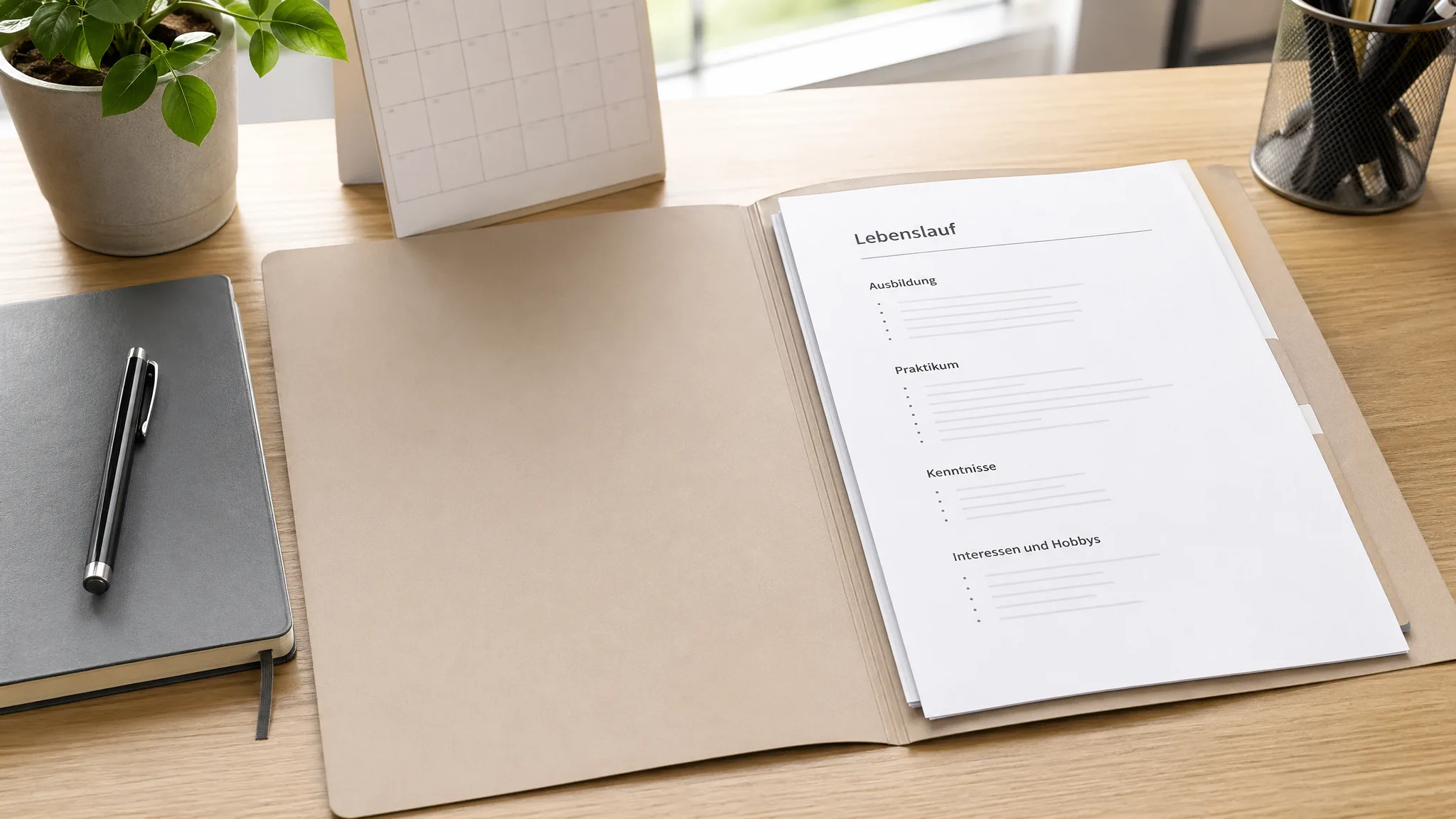 Lebenslauf für die Bewerbung um eine Ausbildung mit Vorlage.