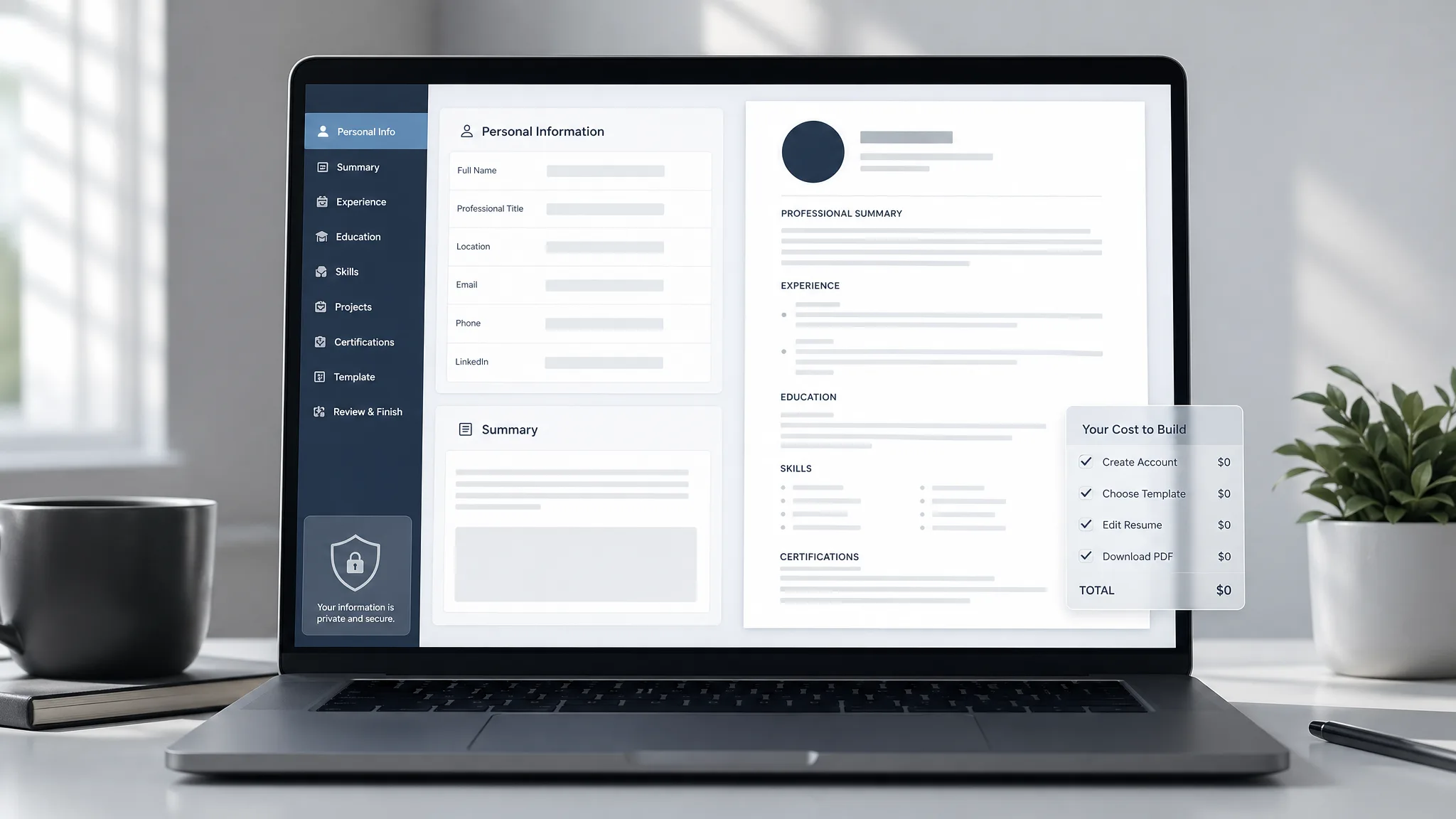 Moderne Lebenslauf-Vorlage