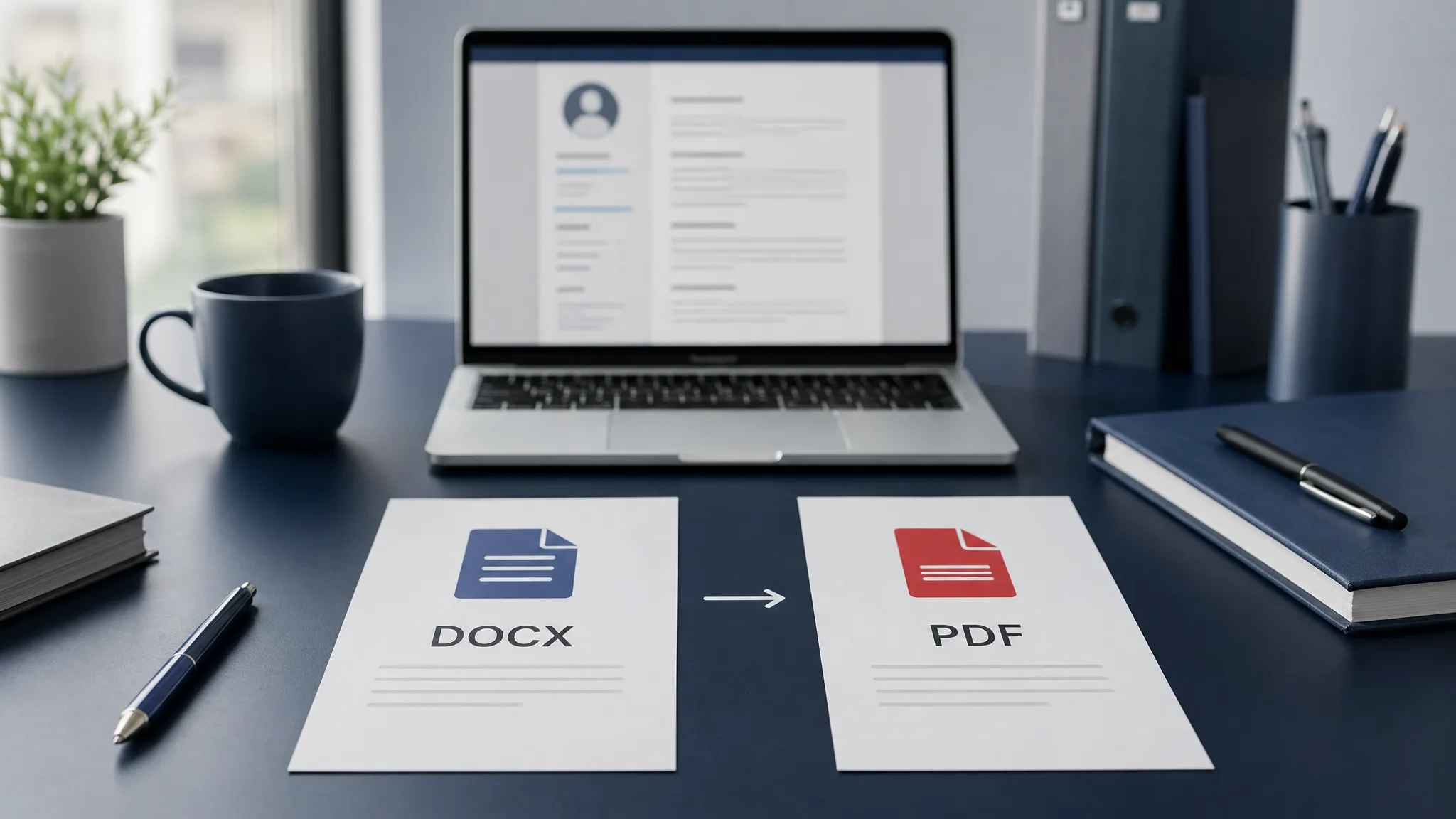 Lebenslauf von Word als PDF exportieren und versenden.